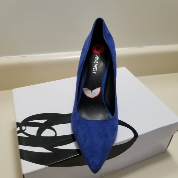 New Nine West Cobal Blue Pumps - Picture 2 of 8